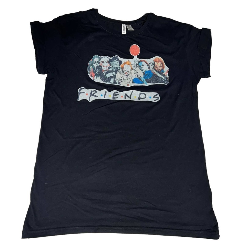Friends Halloween Horror Movie Killers Characters Scary Friends Tee SM